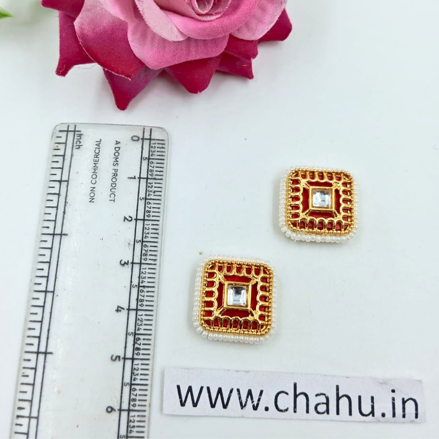Maroon Square Type Rakhi Pendent-10 pieces