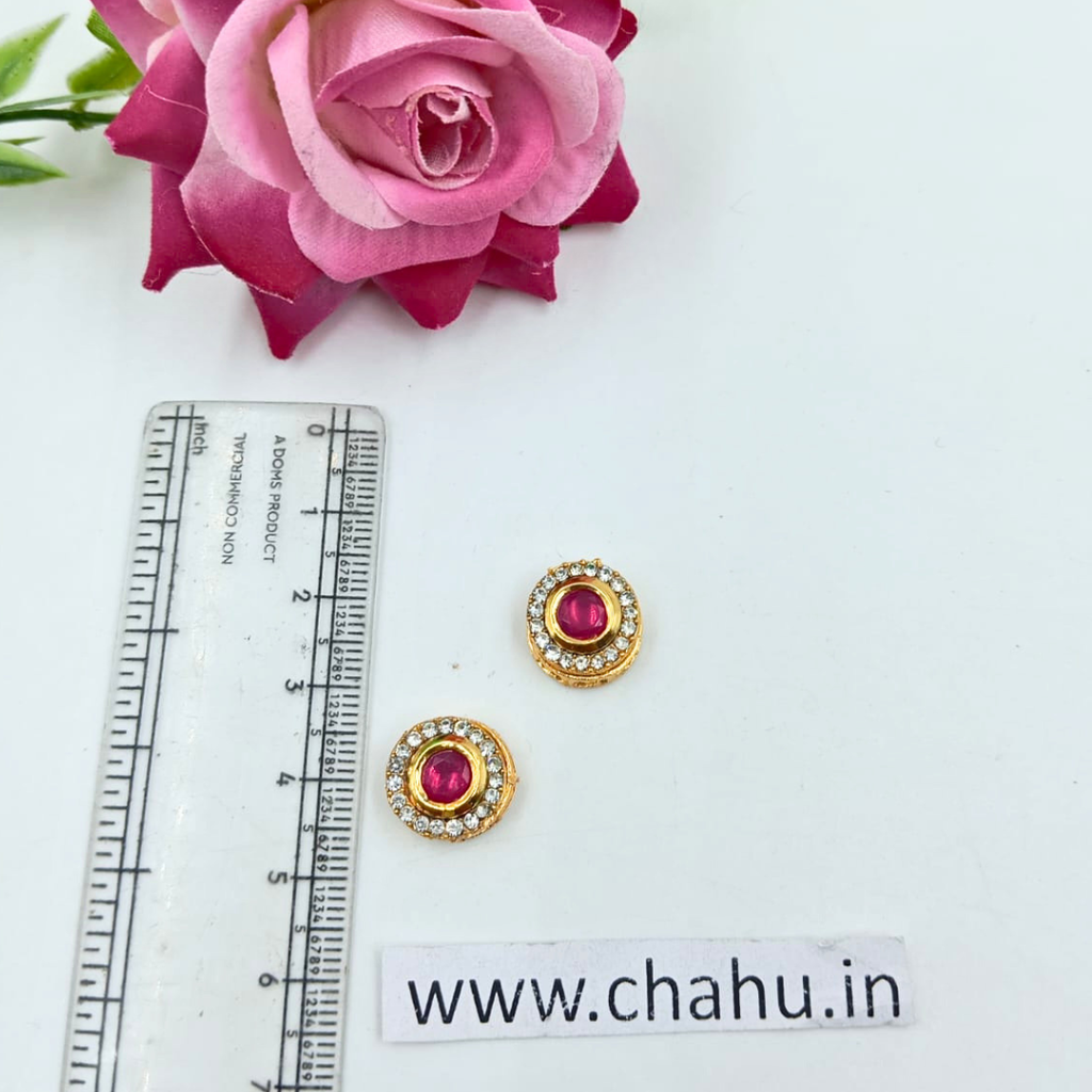Pink Round Rakhi Pendent-12 pieces