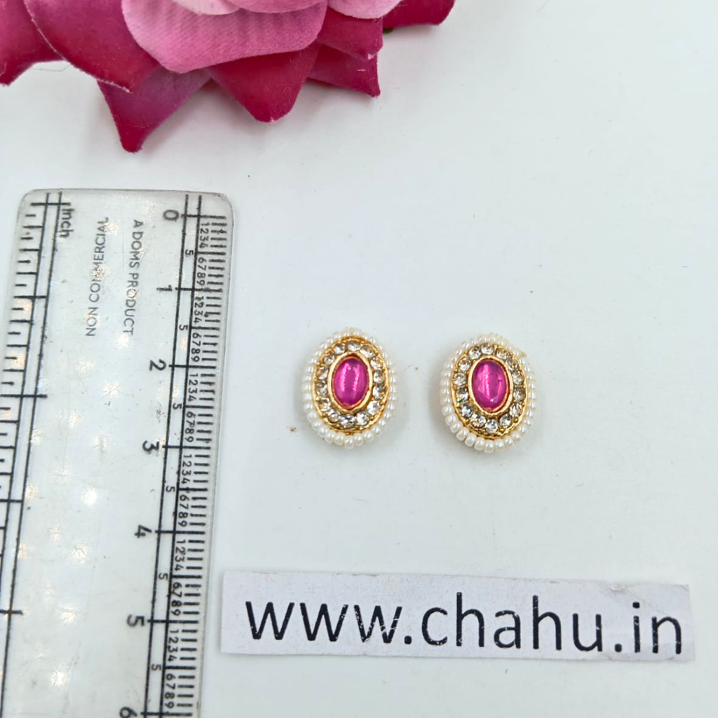 Pink Oval Shaped Rakhi Pendent-10 pieces