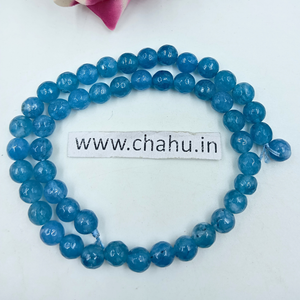8 mm Dark Sky Blue Hydro Marble Beads