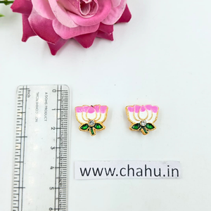 Meenakari Lotus Rakhi Pendent-10 pieces