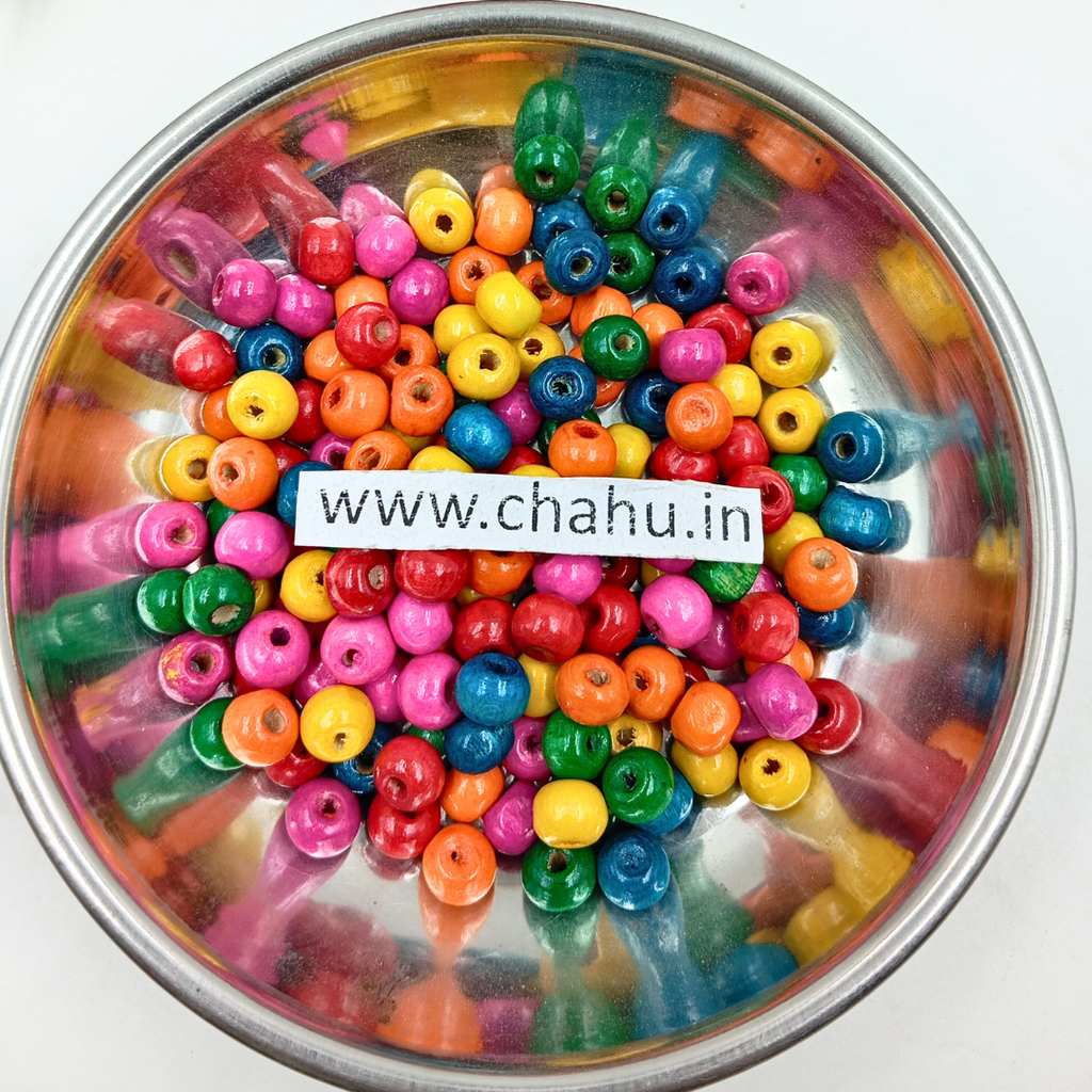 7 mm Wooden Beads - 100 Gram
