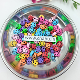 Smile Multi Colour Acrylic Beads - 100 Gram