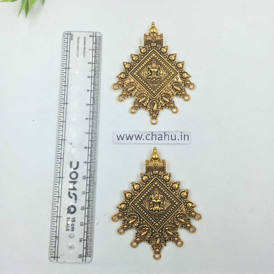 Laxmi Square Shape Antique Pendant - Pack of 5 Pieces