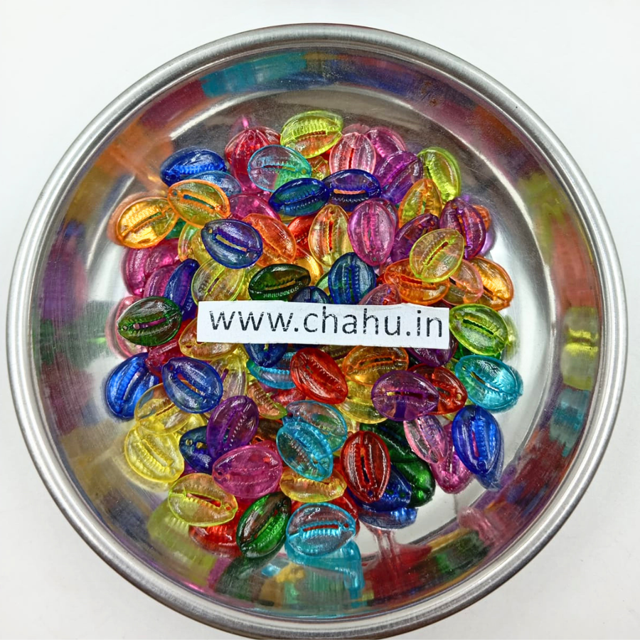 Multi Color Plastic Cowrie - 100 Gram