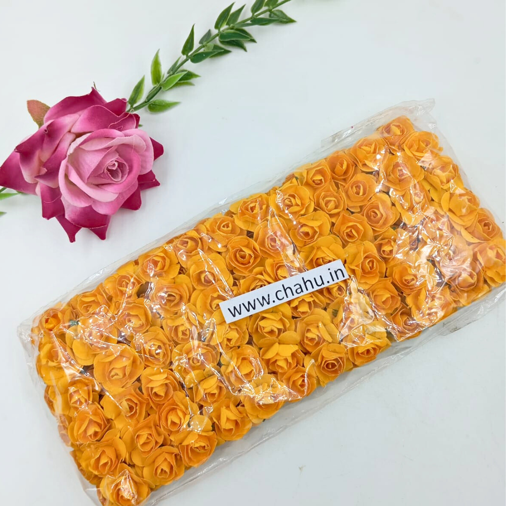Orange Paper Flower - 144 Pieces