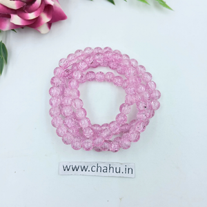 8 mm Light Purpal Crackle Bead