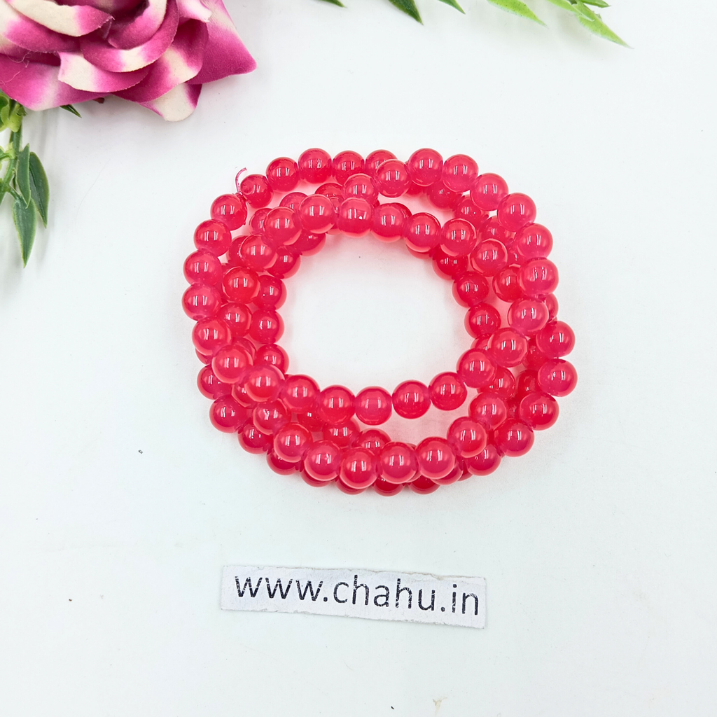 8mm Red Cherry Jelly Bead