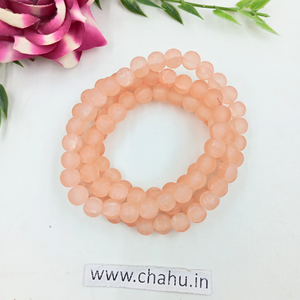 8 mm Light Peach Matte Trans Beads