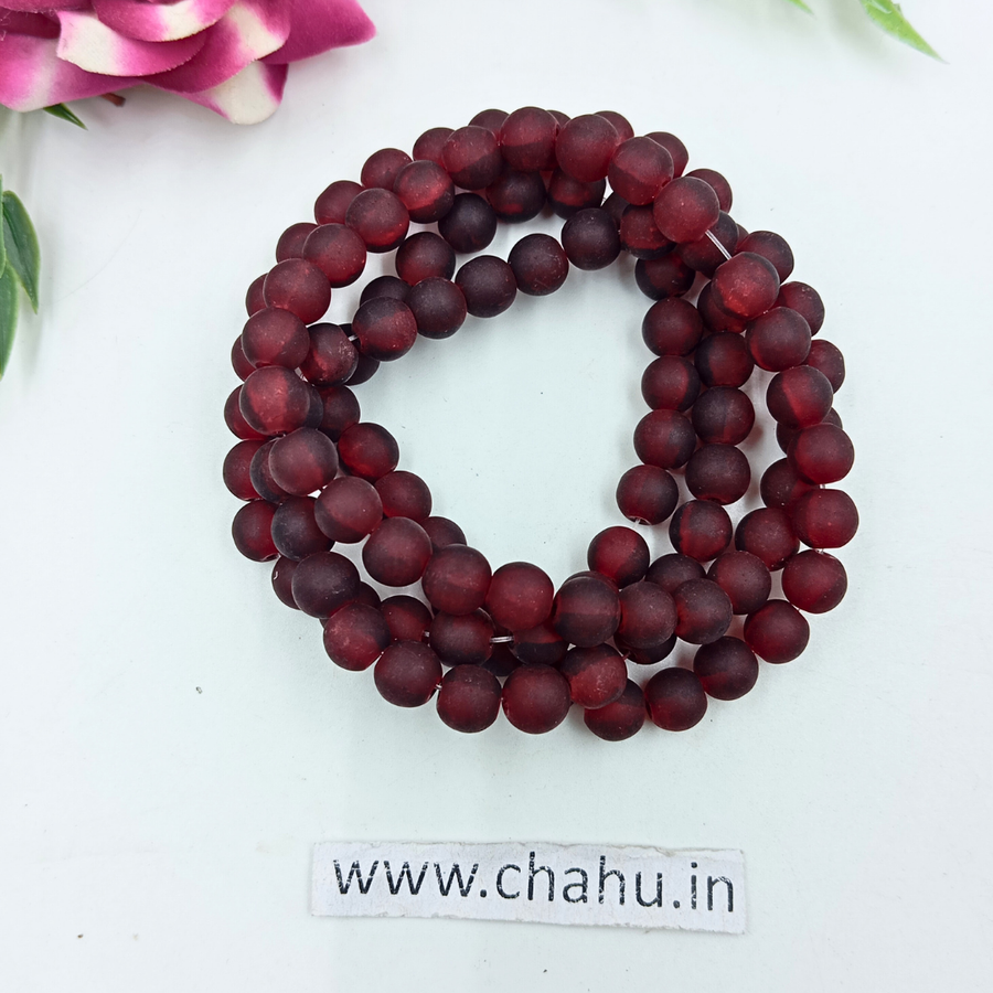 8 mm Marron Matte Trans Beads