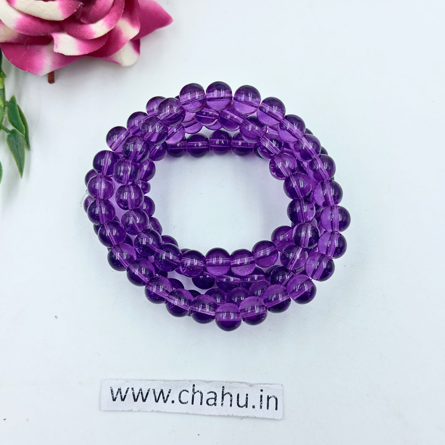 8mm Dark Wine Trans Jelly Bead