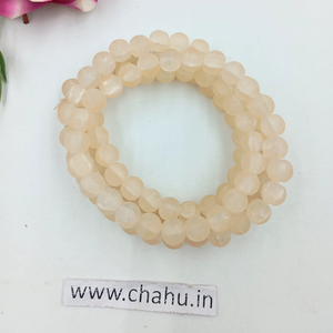 8 mm Off White Matte Trans Beads