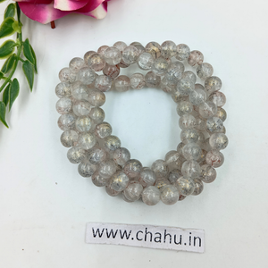 8 mm Gray Type printed Marble Beads