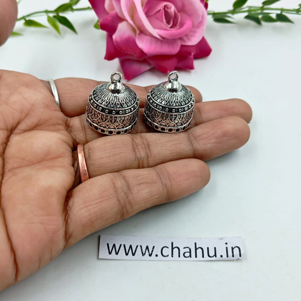 Chinar Round Jhumkas - 10 Pairs