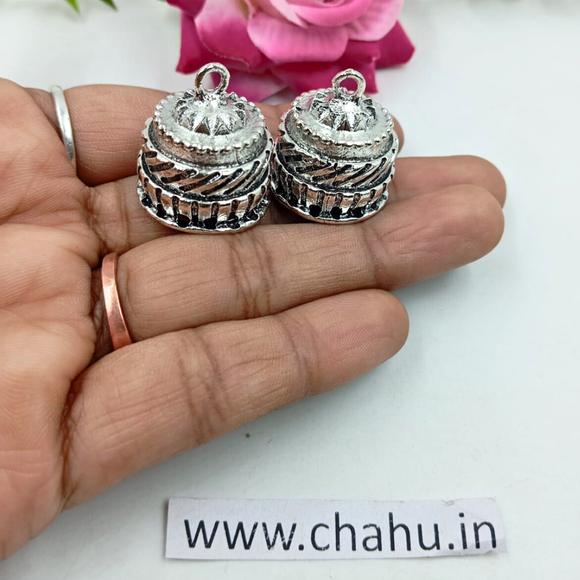 Lineing Round Jhumkas - 10 Pairs