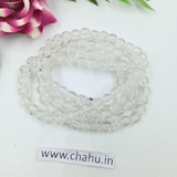 8 mm White Crackle Bead