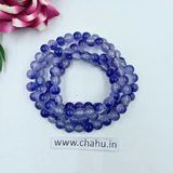 8 mm Navy Blue & White Momi Crackle Bead