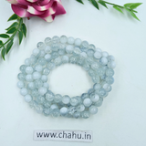 8 mm Light Blue & White Trans Crackle Bead