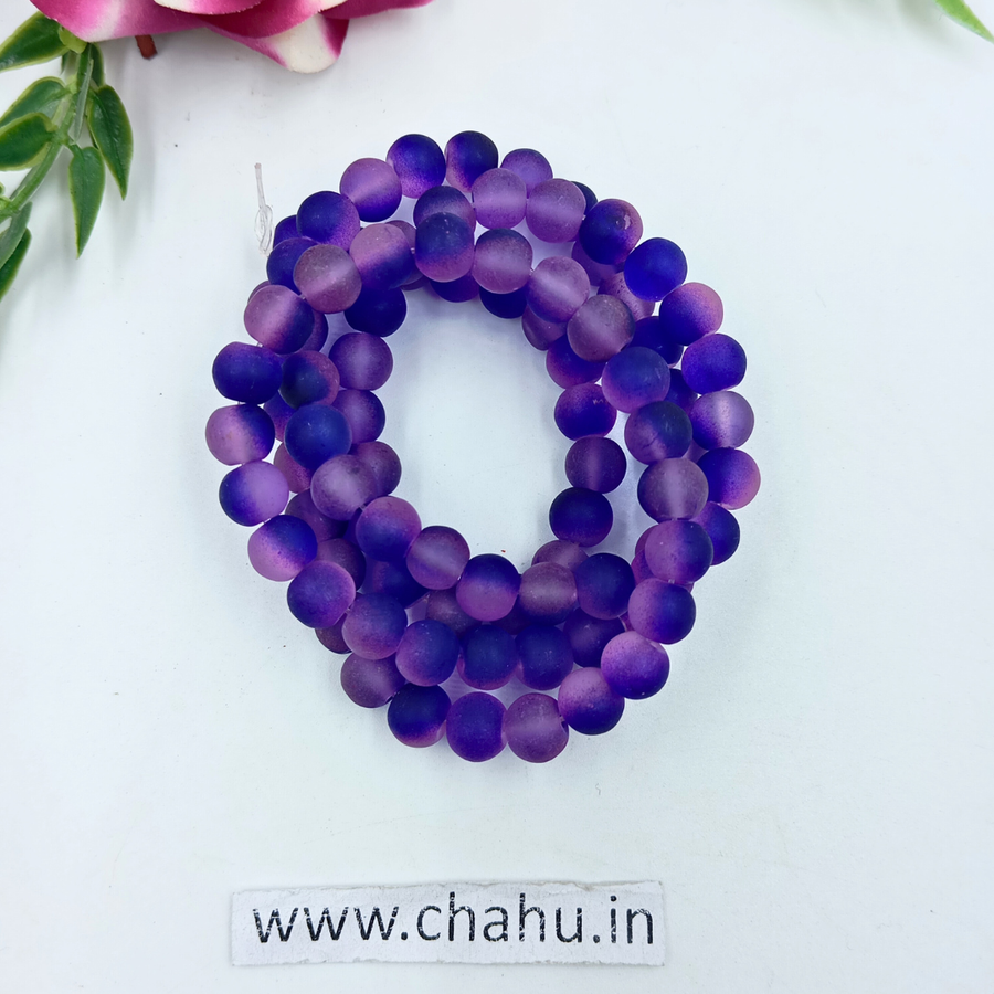 8 mm Mix Purpal Matte Trans Beads