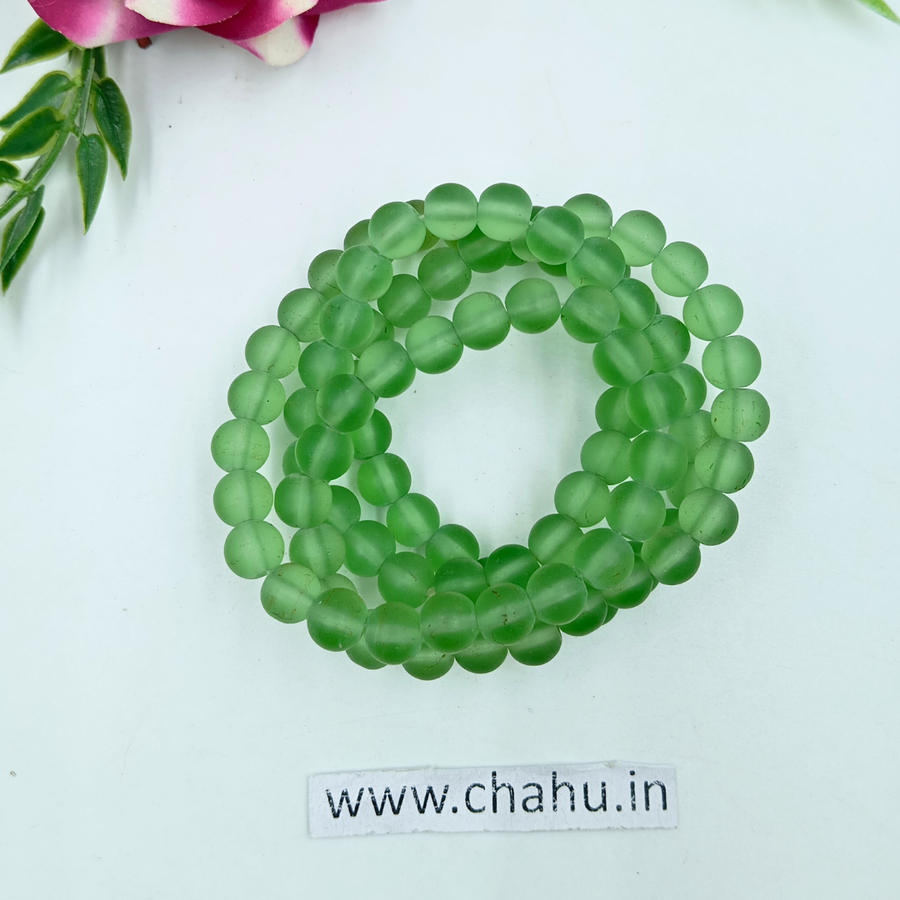 8 mm Pastel Green Matte Trans Beads