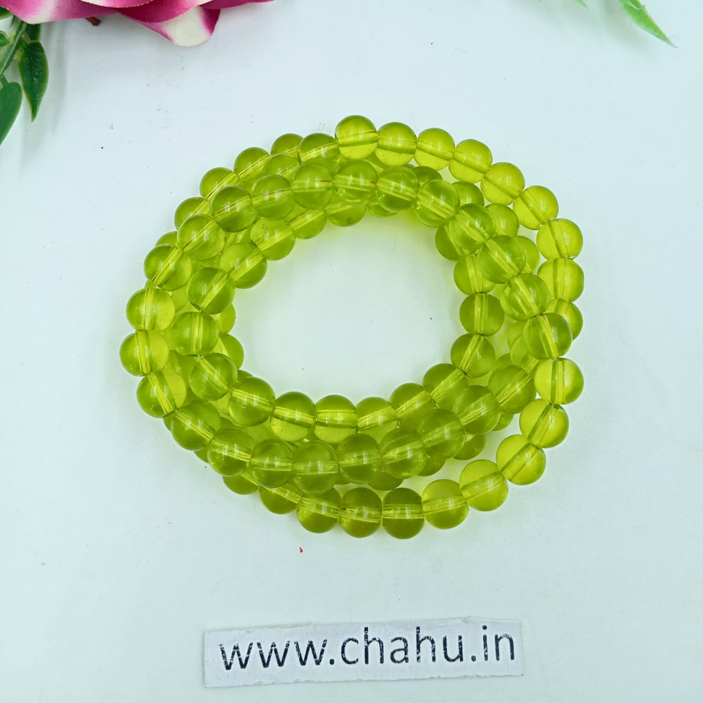 8mm Oilve Gree Trans Jelly Bead