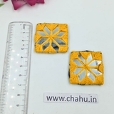 Yellow Square Mirror - 10 Pieces
