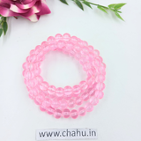 8mm Pink Trans Jelly Bead