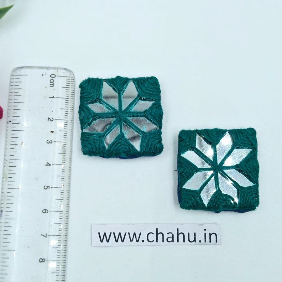 Green Square Mirror - 10 Pieces