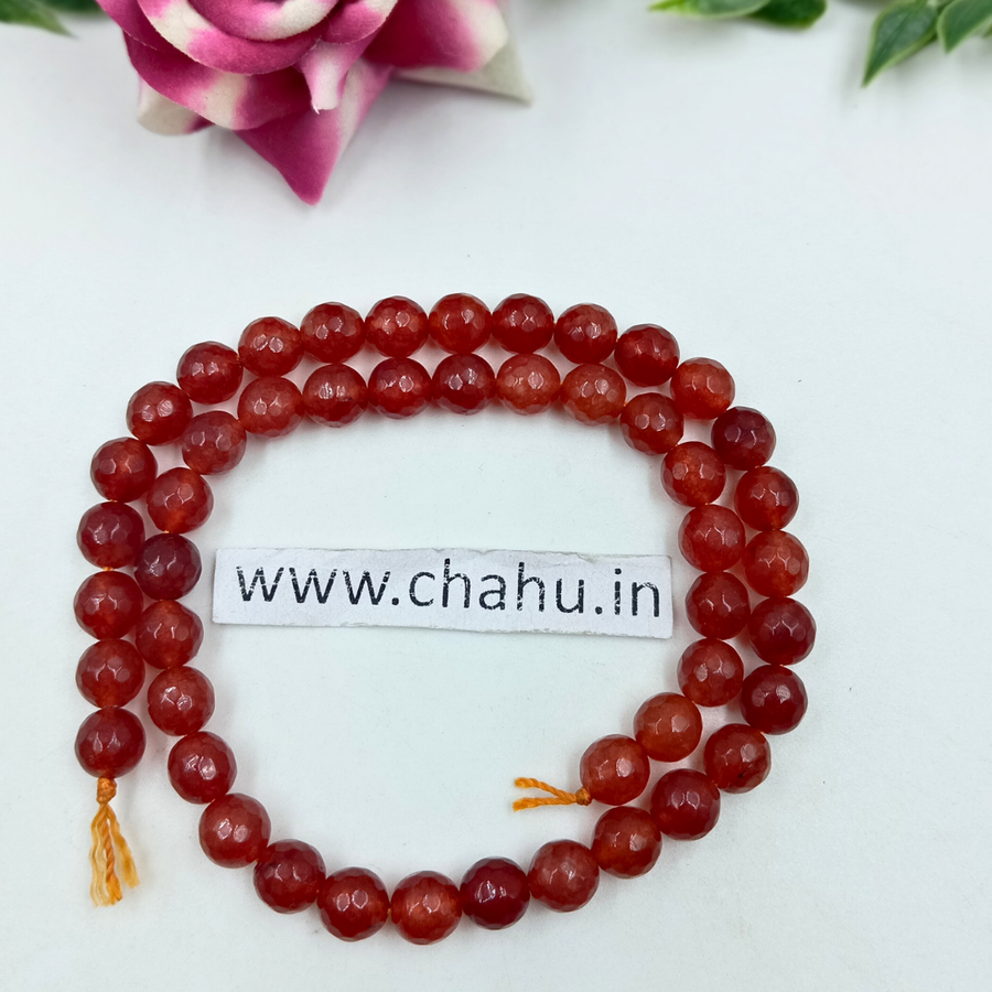 8 mm Orange Hydro Marble Beads