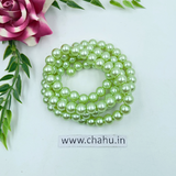 8 mm Parrot Green Pearls Round Beads