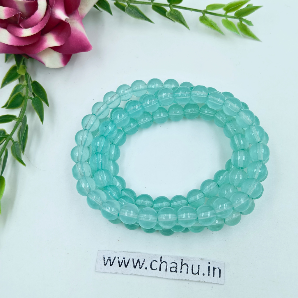 8mm Pastel Sky Trans Jelly Bead