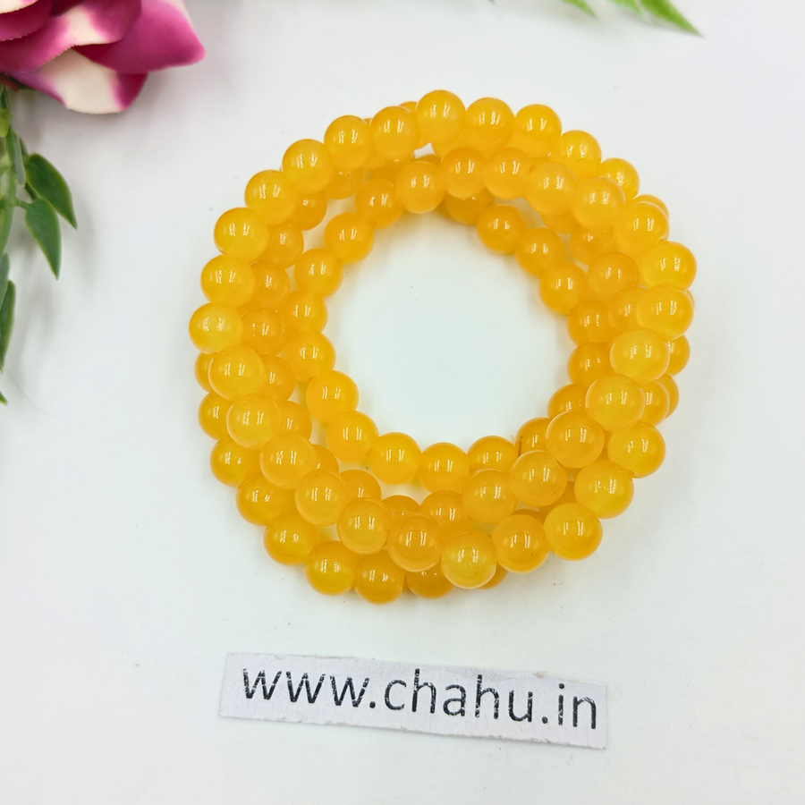 8 mm Yellow Jelly Bead