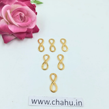 Gold Tone Infinity Charms : Zinc Alloy Connector - 10 Pieces