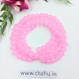 8 mm Pink Jelly Bead