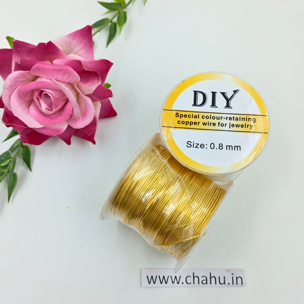 0.8 mm Golden Copper Wire - 1 Pieces