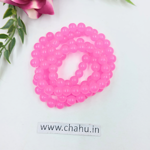 8 mm Drak Pink Jelly Bead