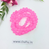 8 mm Drak Pink Jelly Bead