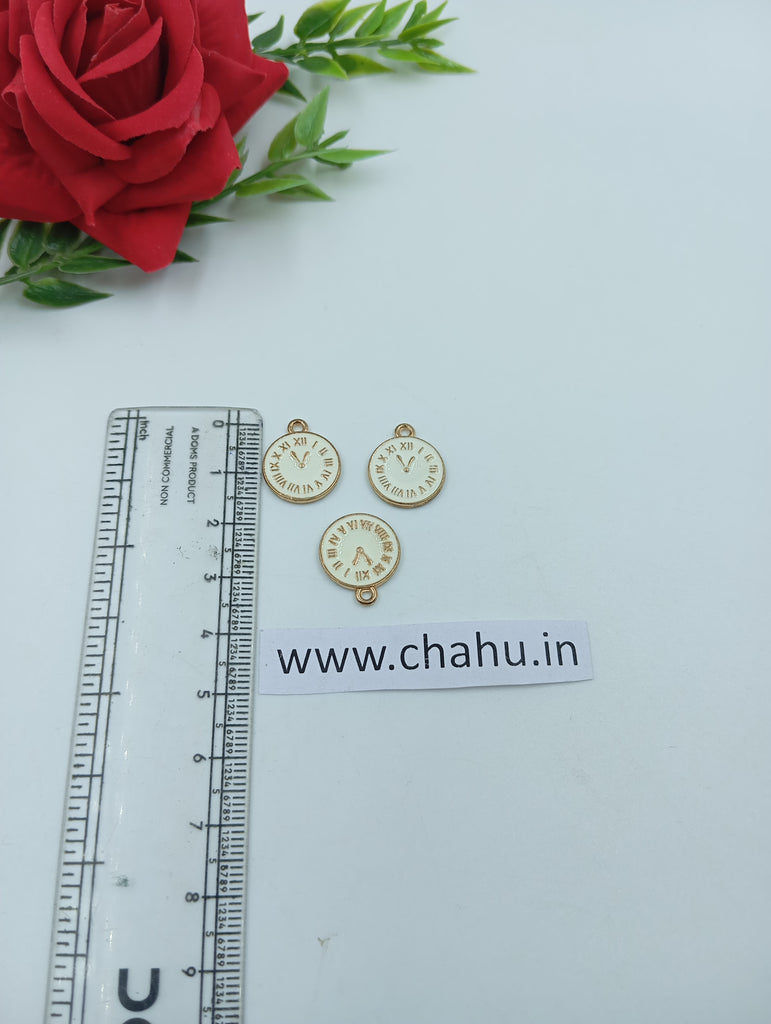 Watch Round Charms - 5 Pieces