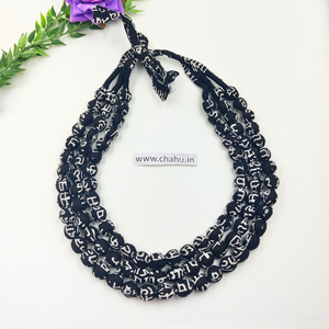 beaded fabric necklace