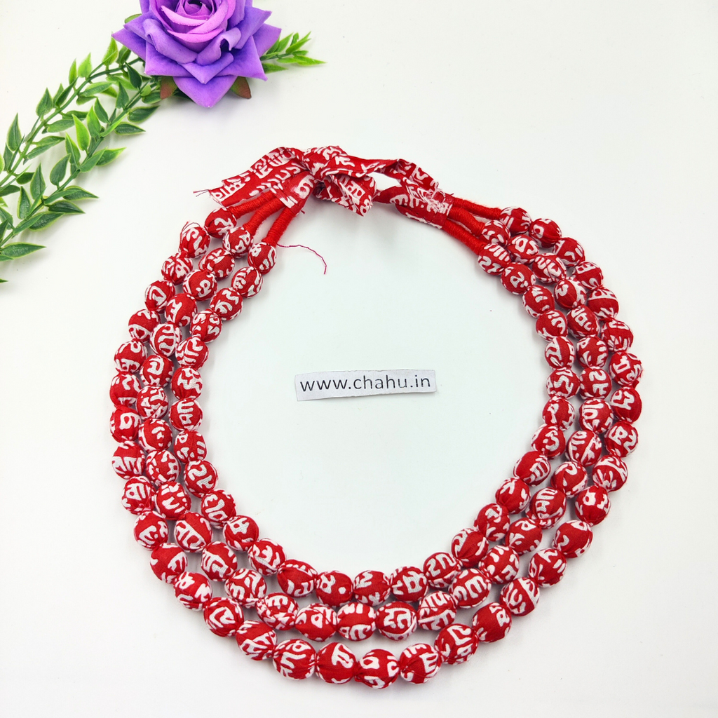 beaded fabric necklace