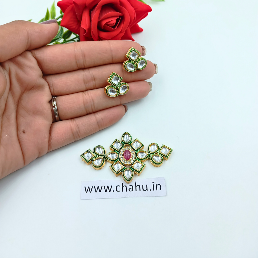pendent with earrings