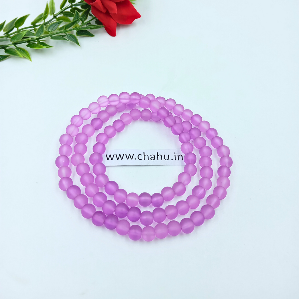 8 mm Light Purple Matte Trans Beads