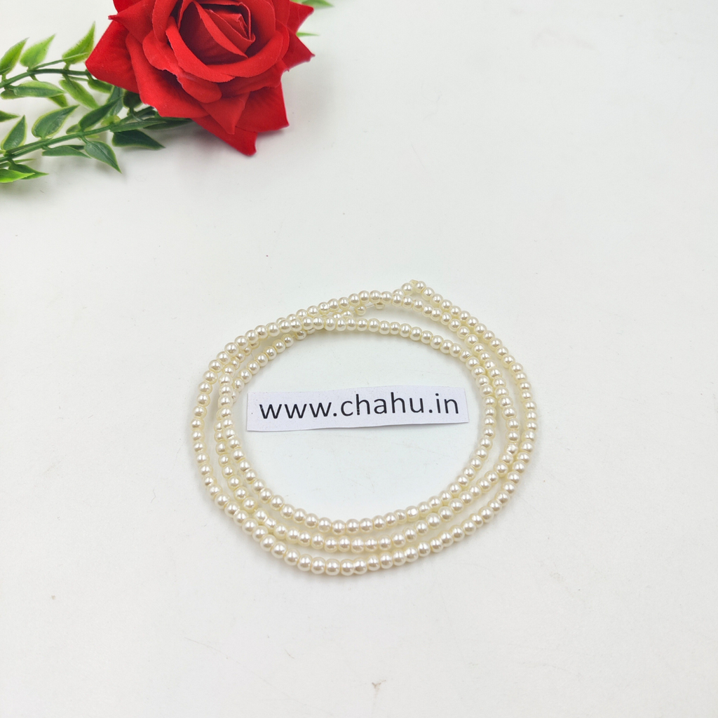 3mm Off White Round