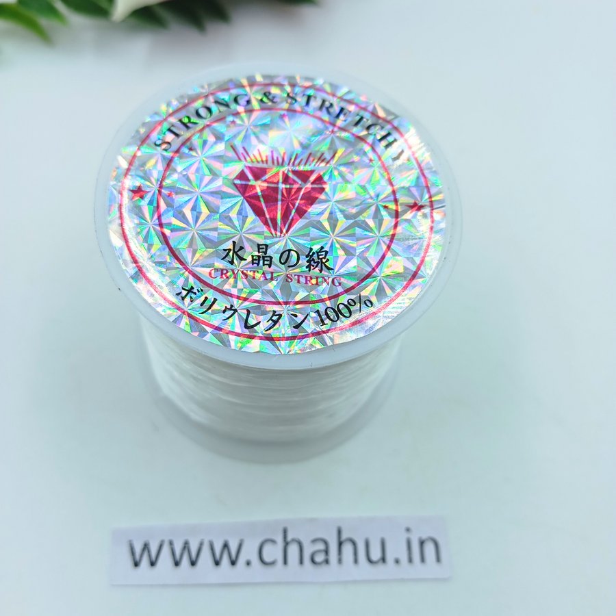 Strong and Stretchy Crystal White Elastic String