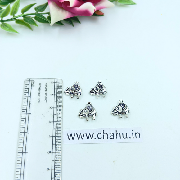 Elephant Oxidized Charm - 50 Gram