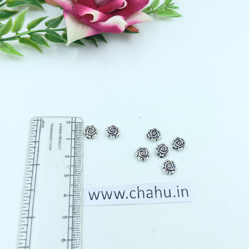 Rose Flower Oxidized Charm - 50 Gram