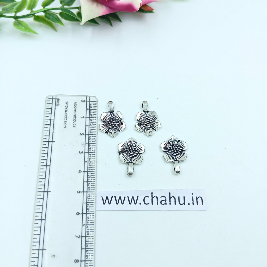 Flower Oxidized Charm - 50 Gram