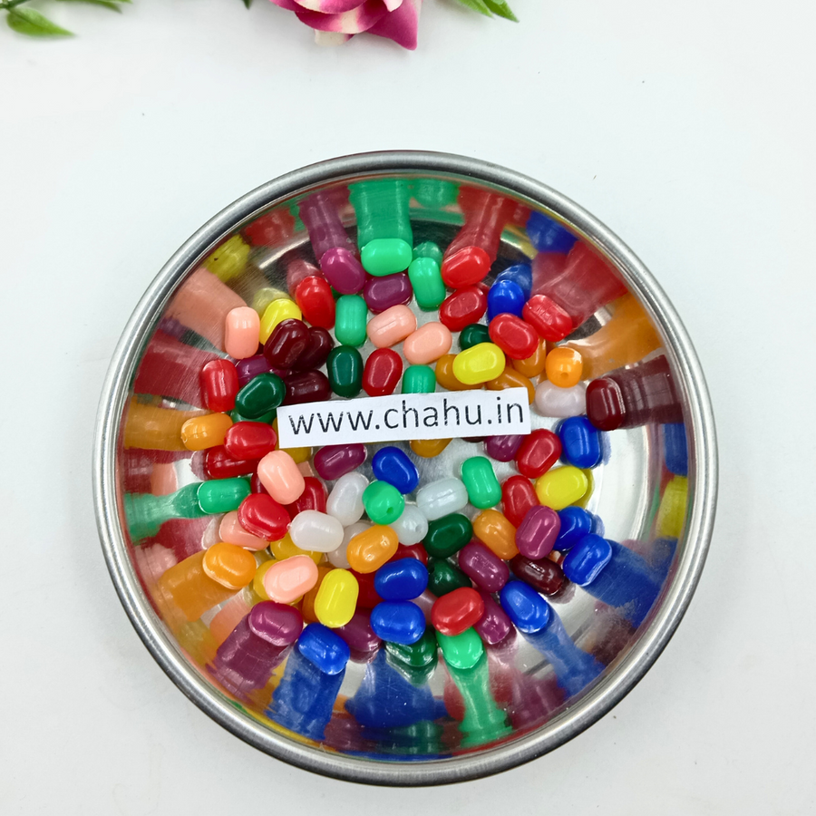 10mm Ruby Plastic Beads - 100 Gram