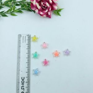 15mm Transparent Star Acrylic Beads - 100 Gram