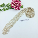 4 mm Plastic Silver Ganthan Mala - 12 Chain